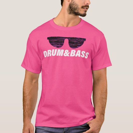 Drum en bas zonnebril t-shirt (Voorkant)