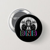 Drum en Bass Electronic Gorilla Vaporwave Music Ronde Button 5,7 Cm (Voorkant /achterkant)