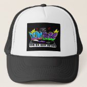 Drum en Bass Graffiti Trucker Pet (Voorkant)