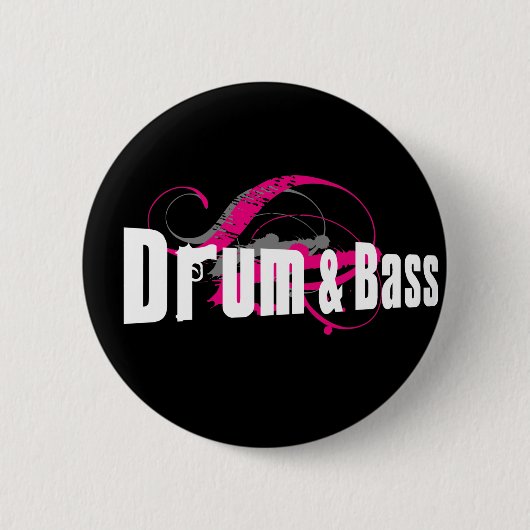 Drum en Bass Mob Ronde Button 5,7 Cm (Voorkant)