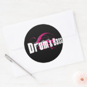 Drum en Bass Mob Ronde Sticker (Envelop)