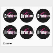 Drum en Bass Mob Ronde Sticker (Vel)