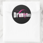 Drum en Bass Mob Ronde Sticker (Tas)
