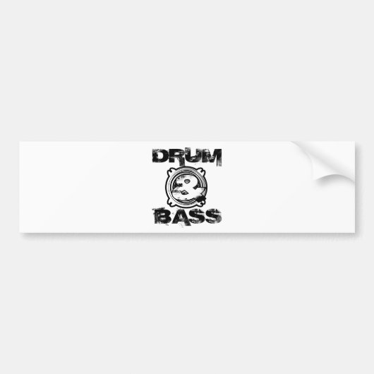Drum en Bass Subwoofer Bumpersticker (Voorkant)
