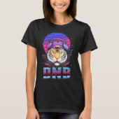 Drum en Bass Tiger Electronic Music Vaporwave T-shirt (Voorkant)