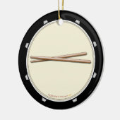 Drum en Drumsticks Aangepaste versiering Keramisch Ornament (Links)