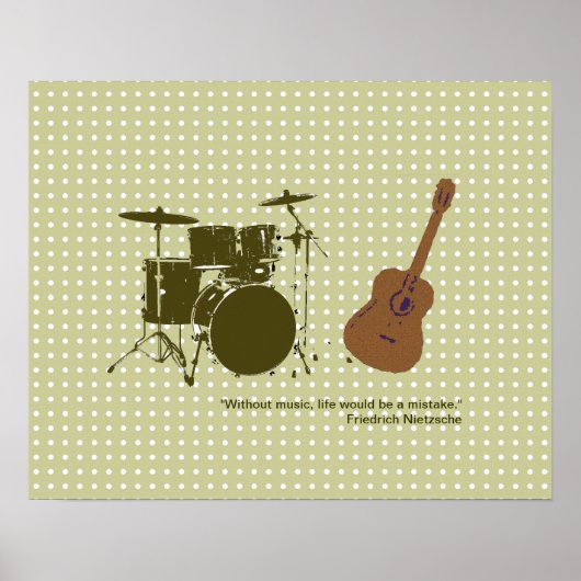 drum en " violão " voor muren poster (Voorkant)