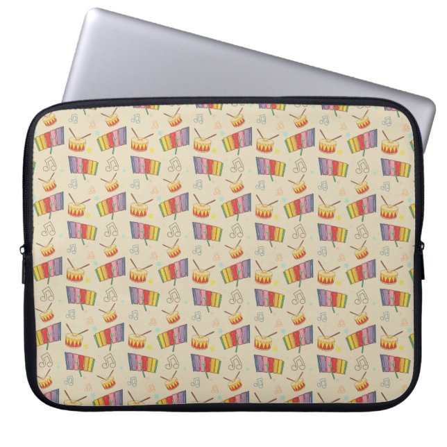  drum- en Xylophone-laptophoes Laptop Sleeve (Voorkant)