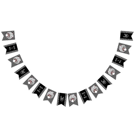 Drum Geboren in Rock & Roll Drummer Rocker Musicia Vlaggetjes (Alle)