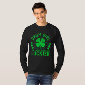 Drum Girl  St Patrick s Day Female Drummer Drum Pl T-shirt (Voorkant volledig)