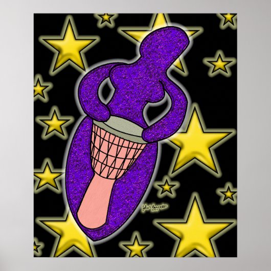 Drum Goddess Print (Voorkant)