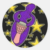 Drum Goddess Sticker Round (Voorkant)
