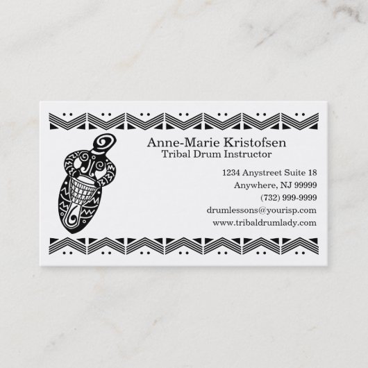 Drum Goddess v.2 Visitekaartje (Voorkant)