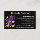 Drum Goddess Visitekaartje (Achterkant)