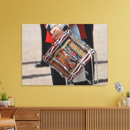 Drum Grenadier Guards - Londen Canvas Afdruk (Insitu (Woonkamer))