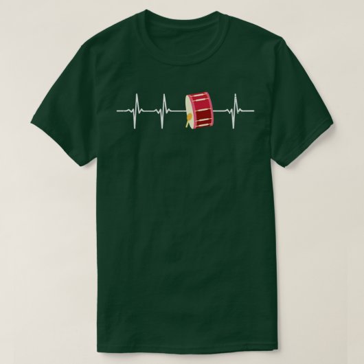 Drum hartslag drummer Gift T-shirt (Design voorkant)