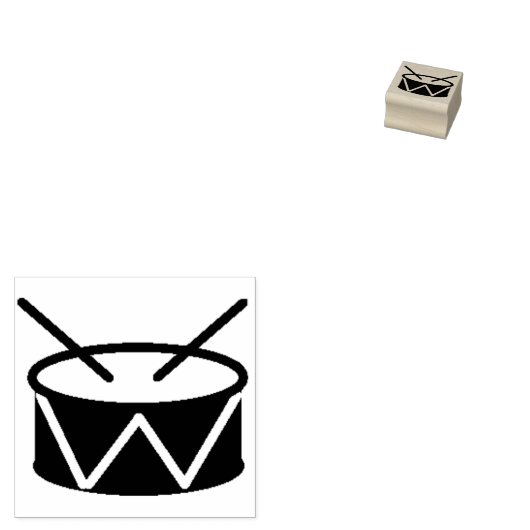 Drum Icon  Rubberstempel (Gestempeld)