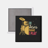  drum in Jezus naam, ik speel drummelrot Magneet (Voorkant / Achterkant)