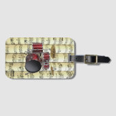 Drum ingesteld op Rollend Datablad Music ~ Bagagelabel (Voorkant (horizontaal))