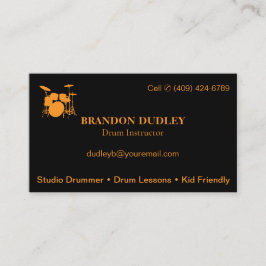 Drum instructeur lessen | Basic Semi Gloss-activit Visitekaartje