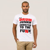 Drum Junkie - zwart T-shirt (Voorkant volledig)