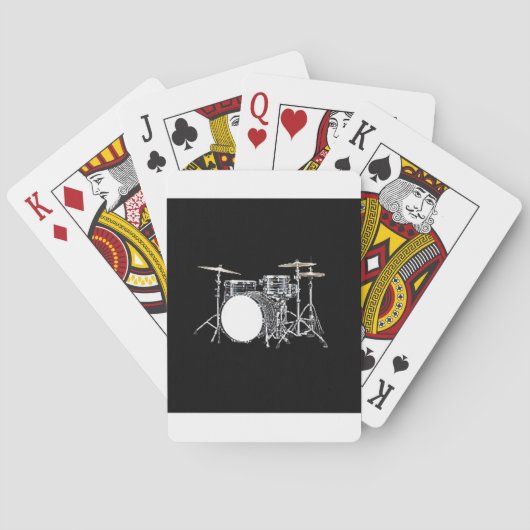 "Drum Kit 2" design gifts and products Pokerkaarten (Achterkant)