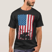 Drum kit American Flag 4 juli T-shirt (Voorkant)