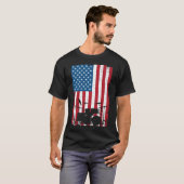 Drum kit American Flag 4 juli T-shirt (Voorkant volledig)