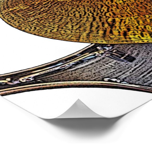 Drum Kit Drummer Print Rock N Roll Music Poster (Hoek)