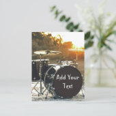 Drum Kit Drummer Rock personaliseren Aanpassen Briefkaart (Staand voorkant)