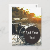 Drum Kit Drummer Rock personaliseren Aanpassen Briefkaart (Voorkant / Achterkant)