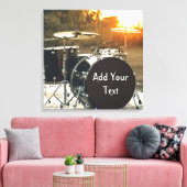 Drum Kit Drummer Rock personaliseren Aanpassen Canvas Afdruk (Insitu (Woonkamer))