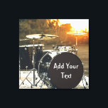 Drum Kit Drummer Rock personaliseren Aanpassen Canvas Afdruk<br><div class="desc">Black drum Kit in the sunlight Perfect for the drummer die van een kleine rots houdt en in hun leven rolt. Dit is perfect om je te personaliseren en aan te passen met je bandnaam,  tekst,  datum,  naam of iets anders wat je hart wenst..de mogelijkheden zijn eindeloos!</div>