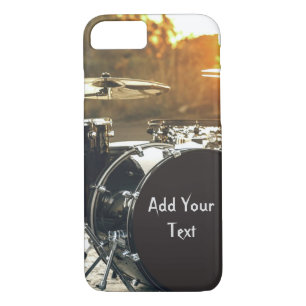 Drum Kit Drummer Rock personaliseren Aanpassen iPhone 8/7 Hoesje