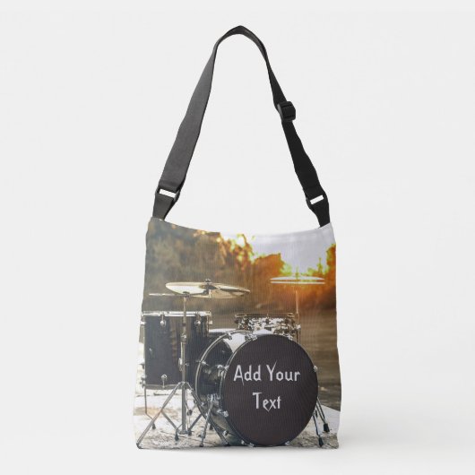 Drum Kit Drummer Rock personaliseren Aanpassen Crossbody Tas (Voorkant)
