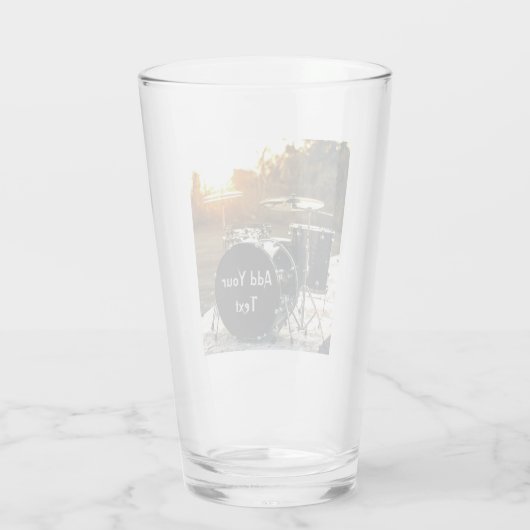 Drum Kit Drummer Rock personaliseren Aanpassen Glas (Achterkant)