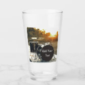 Drum Kit Drummer Rock personaliseren Aanpassen Glas (Voorkant)