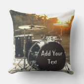 Drum Kit Drummer Rock personaliseren Aanpassen Kussen (Voorkant)