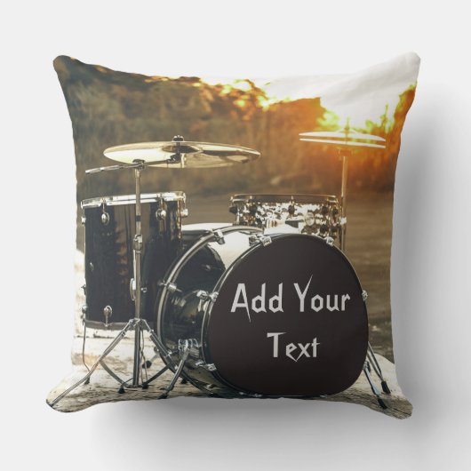 Drum Kit Drummer Rock personaliseren Aanpassen Kussen (Voorkant)