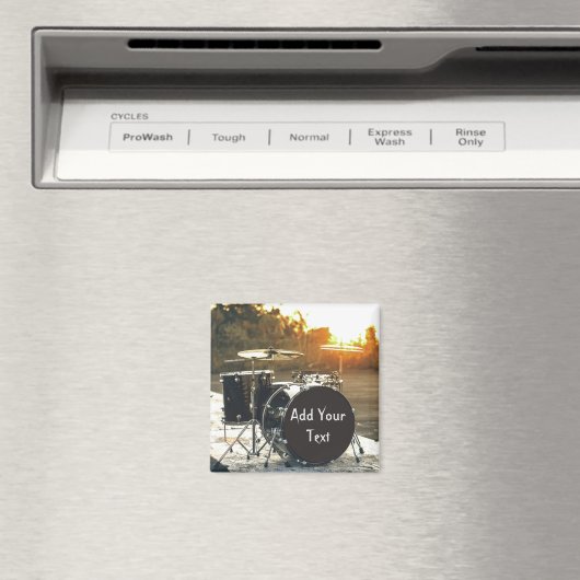 Drum Kit Drummer Rock personaliseren Aanpassen Magneet (Insitu (Vaatwasser))