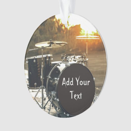 Drum Kit Drummer Rock personaliseren Aanpassen Ornament (voorkant)