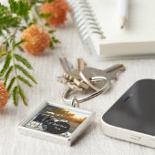 Drum Kit Drummer Rock personaliseren Aanpassen Sleutelhanger (Zijkant)