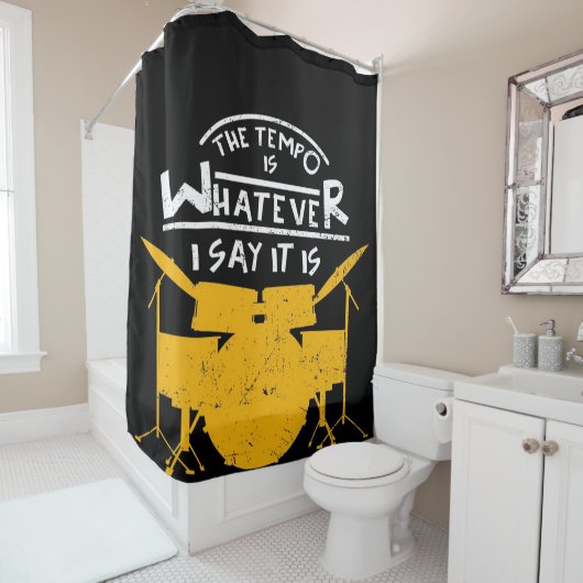 Drum Kit Drummer S | Cute Blanket Douchegordijn (In situ)