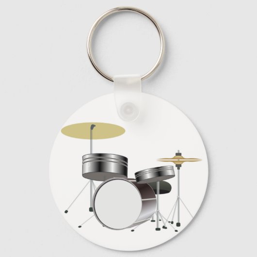 Drum Kit Drummer Sleutelhanger (Voorkant)