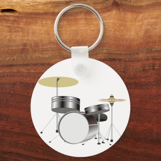 Drum Kit Drummer Sleutelhanger (Voorkant)