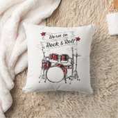 Drum Kit Geboren in Rock & Roll Drummer Kind Drumm Kussen (Deken)
