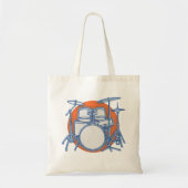 Drum Kit Offset Tote Bag (Voorkant)
