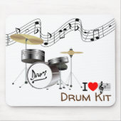 DRUM KIT op een Muismat - Ik hoor muziek (Voorkant)