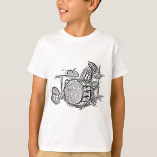 Drum kit rock band grunge t-shirt