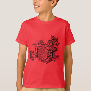 Drum kit rock band grunge t-shirt